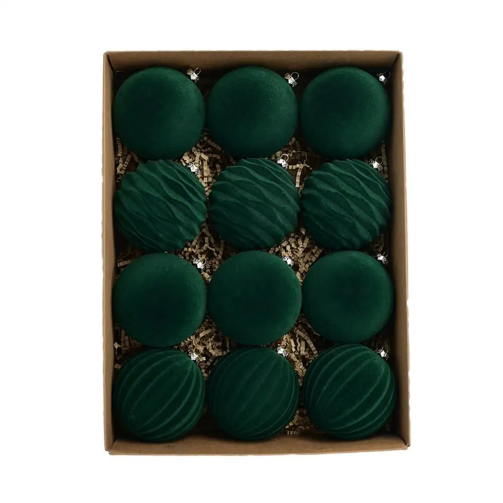 Velvet Christmas Balls 12pcs/box